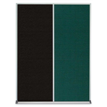 United Visual Products Single Door Radius Corkboard, 36"X36", S UV8002-SATIN-DBURGU